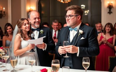 Rires et émotions : discours de mariage humoristique par les amis des mariés