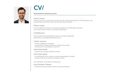 Trouver le modèle de CV idéal pour décrocher votre premier emploi de pharmacien
